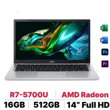 Laptop Acer Aspire 3 A314 42P R3B3 - NX.KSFSV.001 (R7 5700U, 16GB, 512GB, WUXGA, Win11) - 17