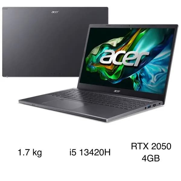 Laptop Acer Gaming Aspire 5 A515 58GM 51LB - NX.KQ4SV.002 (i5 13420H, 16GB, 512GB, RTX 2050 4GB, Full HD, Win11) - 1