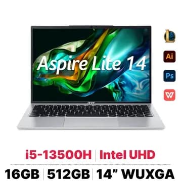 Laptop Acer Aspire Lite 14 AL14 71P 55P9 - NX.D7USV.001 (i5 13500H, 16GB, 512GB, Full HD+, Win11) - 15