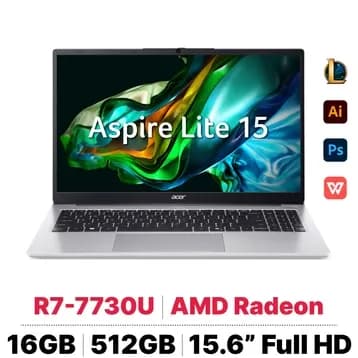 Laptop Acer Aspire Lite 15 AL15 42P R50R - NX.D34SV.004 (R5 7430U, 16GB, 512GB, Full HD, Win11) - 14