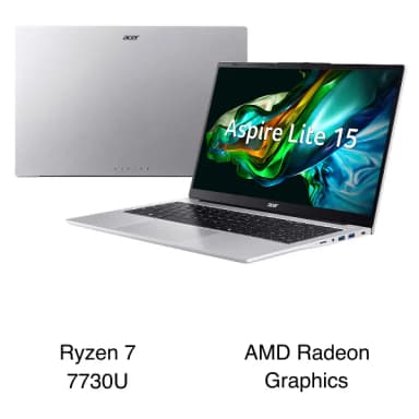 Laptop Acer Aspire Lite 15 AL15 42P R86Y - NX.D3QSV.003 (R7 7730U, 16GB, 512GB, Full HD, Win11) - 2