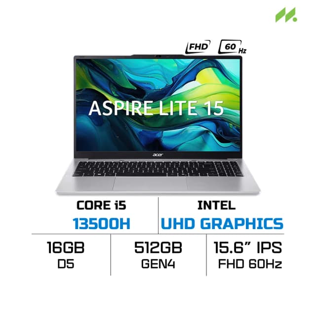 Laptop Acer Aspire Lite 15 AL15 72P 581V - NX.D4CSV.001 (i5 13500H, 16GB, 512GB, Full HD, Win11) - 8