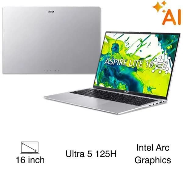 Laptop Acer Aspire Lite 16 AI AL16 71P 5674 - NX.D4XSV.001 (Ultra 5 125H, 16GB, 512GB, Full HD+, Win11) - 1