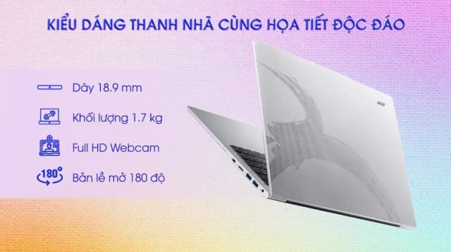 Laptop Acer Aspire Lite 16 G2 AL16 52P 76DU - NX.J2SSV.005 (i7 1355U, 16GB, 512GB, Full HD+, Win11) - 4