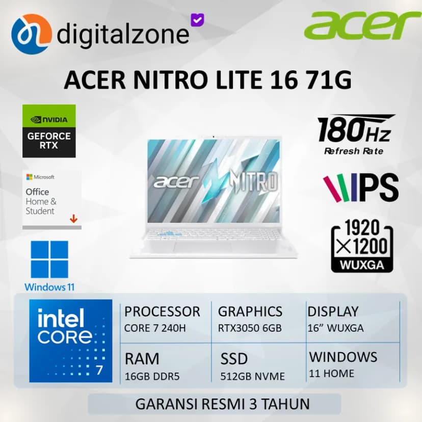 Laptop Acer Gaming Nitro Lite 16 NL16 71G 71UJ - NH.D59SV.002 (i7 13620H, 16GB, 512GB, RTX 3050 6GB, Full HD+ 165Hz, Win11) - Giá rẻ nhất hôm nay - Ảnh 48