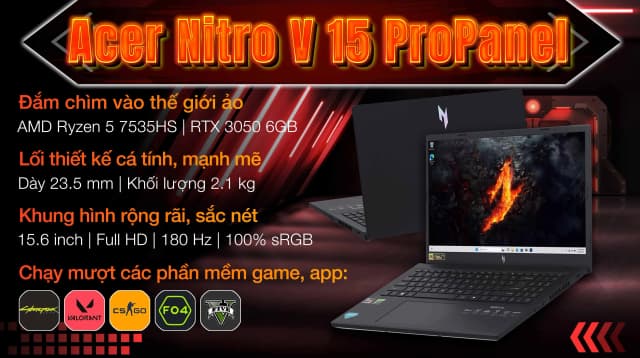 Top 1 so sánh giá Laptop Acer Gaming Nitro ProPanel ANV15 41 R7CR - NH.QPESV.003 (R5 7535HS, 16GB, 512GB, RTX 4050 6GB, Full HD 180Hz, Win11) - Tìm sản phẩm giá rẻ nhất - Ảnh 16