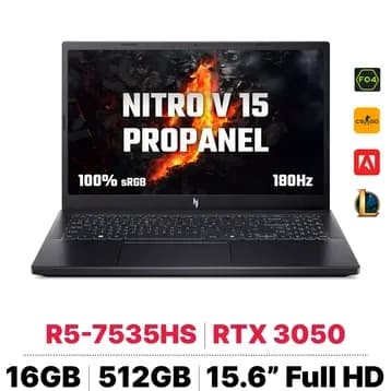 Laptop Acer Gaming Nitro V 15 ProPanel ANV15 41 R9M1 - NH.QPFSV.004 (R5 7535HS, 16GB, 512GB, RTX3050 6GB, Full HD 180Hz, Win11) - 12