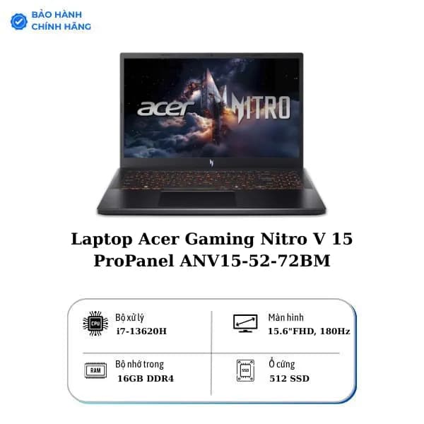Top 1 so sánh giá Laptop Acer Gaming Nitro ProPanel ANV15 52 59AA - NH.QZ9SV.002 (i5 13420H, 16GB, 512GB, RTX 5050 8GB, Full HD 180Hz, Win11) - Tìm sản phẩm giá rẻ nhất - Ảnh 26