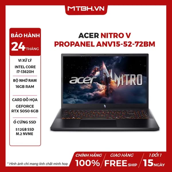 Top 1 so sánh giá Laptop Acer Gaming Nitro ProPanel ANV15 52 72BM - NH.QZ9SV.004 (i7 13620H, 16GB, 512GB, RTX5050 8GB, Full HD 180Hz, Win11) - Tìm sản phẩm giá rẻ nhất - Ảnh 11