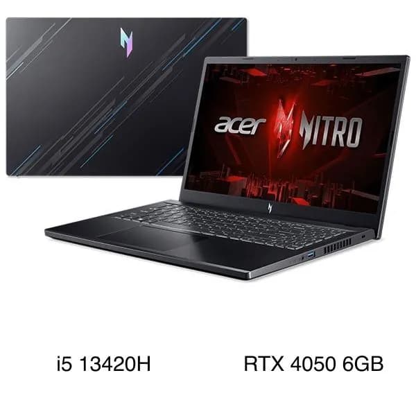 Laptop Acer Gaming Nitro V ANV15 51 55CA - NH.QN8SV.004 (i5 13420H, 16GB, 512GB, RTX 4050 6GB, Full HD 144Hz, Win11) - 1