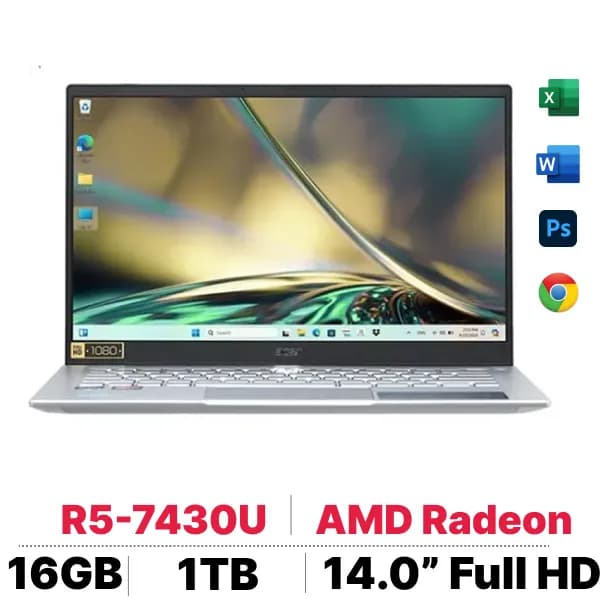 Laptop Acer Swift Go 14 41 R251 - NX.KG3SV.005 (R5 7430U, 16GB, 1TB, Full HD, Win11) - 14