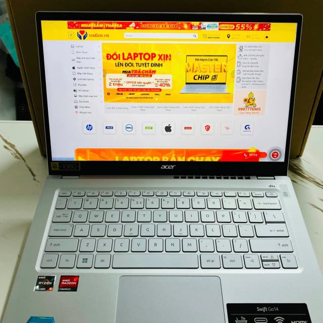 Laptop Acer Swift Go 14 41 R251 - NX.KG3SV.005 (R5 7430U, 16GB, 1TB, Full HD, Win11) - 17