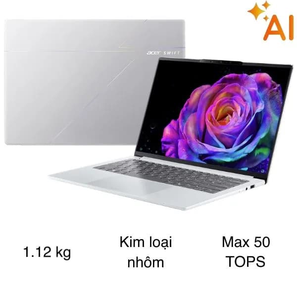Laptop Acer Swift Go 14 AI SFG14-I71-70RP - NX.JZHSV.003 (Ultra 7 358H, 32GB, 1TB, 2.8K 120Hz, Win11) - Ảnh 9