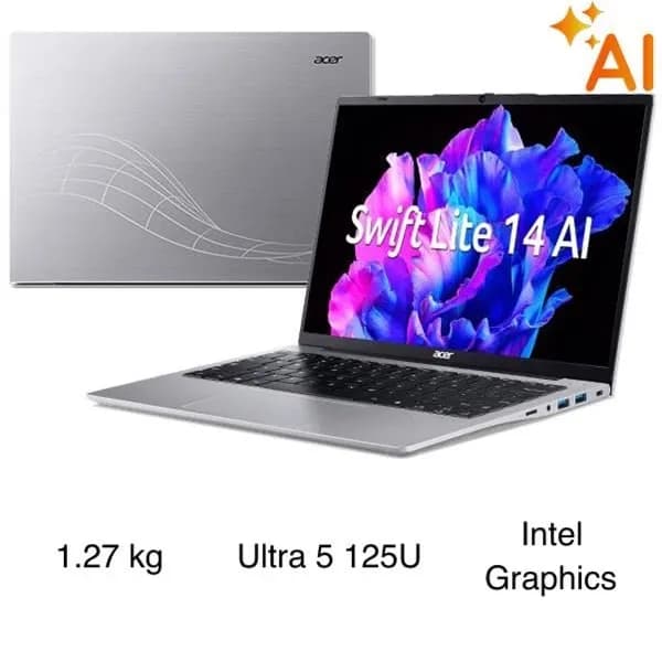 So sánh giá Laptop Acer Swift Lite 14 AI SFL14 51M 56HS - NX.J1HSV.002 (Ultra 5 125U, 16GB, 512GB, Full HD+, Win11) rẻ nhất? - Ảnh 2