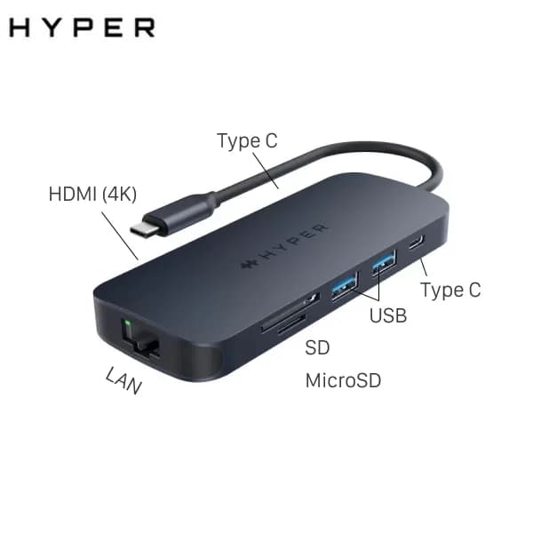 Adapter chuyển đổi Type C 8 in 1 HyperDrive Next HD4004 - Giá rẻ nhất hôm nay - Ảnh 1