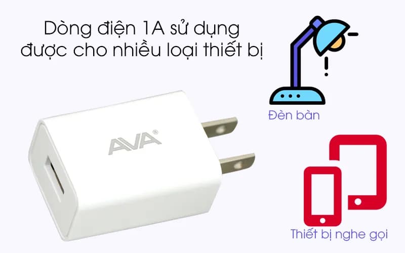 Adapter sạc USB 5W AVA DS432 - Giá rẻ nhất hôm nay - Ảnh 4