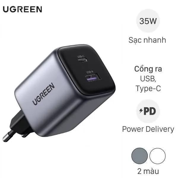 Sạc nhanh 2 cổng USB Type-C QC4.0 PD 35W Ugreen Nexode CD350 15539 - Ảnh 6