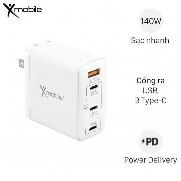 Sạc nhanh 4 cổng USB Type-C QC3.0 PD 140W Xmobile DS054MA - Giá rẻ nhất hôm nay - Ảnh 1
