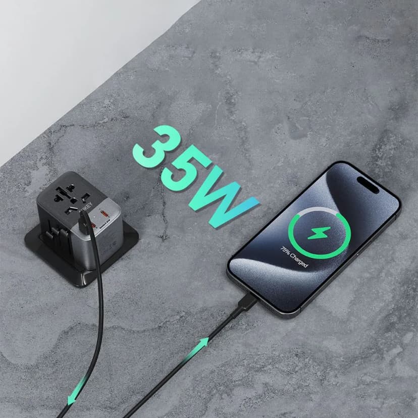 Adapter sạc du lịch đa cổng PD 35W Aukey PA-TA07A - Giá rẻ nhất hôm nay - Ảnh 2