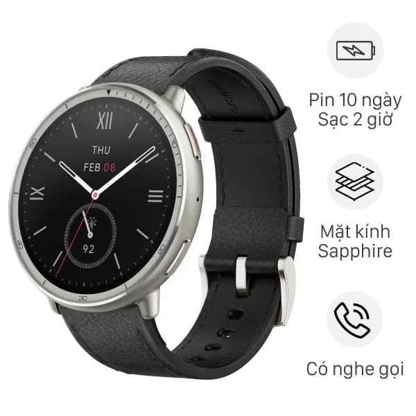Amazfit Active 2 Sapphire 43.9mm dây da - Ảnh 10