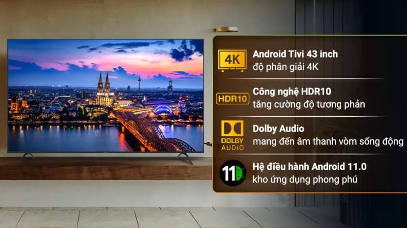 So sánh giá Android Tivi Aqua 4K 43 inch AQT43K800UG - Tìm sản phẩm giá rẻ nhất - Ảnh 4