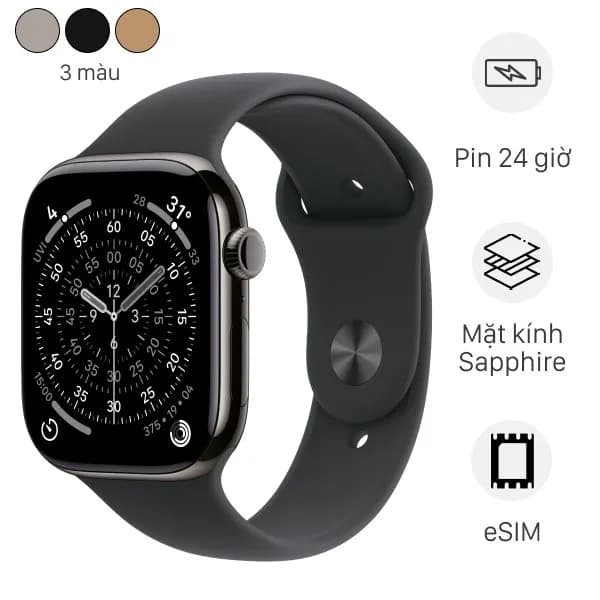 So sánh giá Apple Watch Series 11 GPS + Cellular 42m viền Titanium dây thể thao rẻ nhất? - Ảnh 3