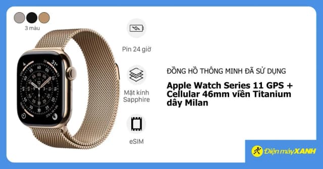 So sánh giá Apple Watch Series 11 GPS + Cellular 46mm viền Titanium dây Milan rẻ nhất? - Ảnh 16