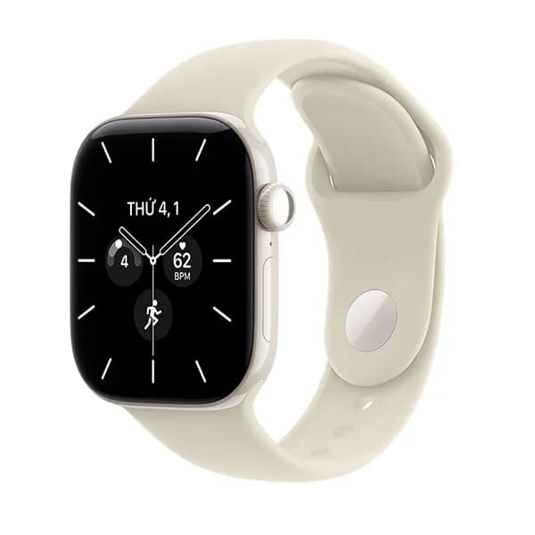Apple Watch Series 12 GPS + Cellular 46mm viền Ceramic dây silicone - Ảnh 1
