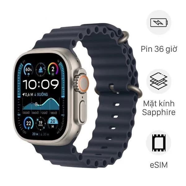 So sánh giá Apple Watch Ultra 2 GPS + Cellular 49mm viền Titanium dây Ocean - Tìm sản phẩm giá rẻ nhất - Ảnh 1
