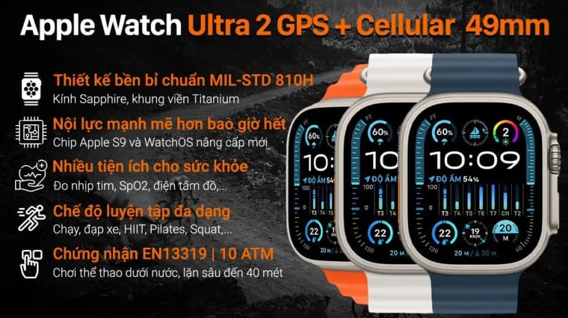 So sánh giá Apple Watch Ultra 2 GPS + Cellular 49mm viền Titanium dây Ocean - Tìm sản phẩm giá rẻ nhất - Ảnh 2