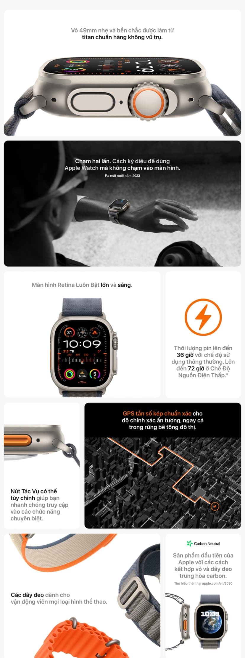 So sánh giá Apple Watch Ultra 2 GPS + Cellular 49mm viền Titanium dây Ocean - Tìm sản phẩm giá rẻ nhất - Ảnh 17