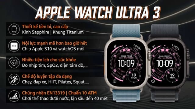 So sánh giá Apple Watch Ultra 3 GPS + Cellular 49mm viền Titanium dây Alpine rẻ nhất? - Ảnh 7