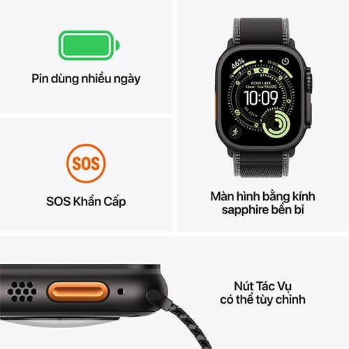 So sánh giá Apple Watch Ultra 3 GPS + Cellular 49mm viền Titanium dây Ocean rẻ nhất? - Ảnh 15