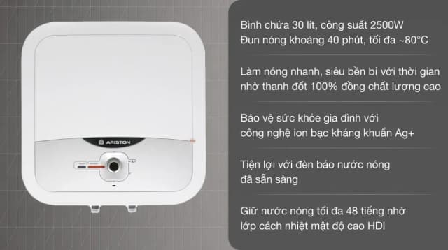 So sánh giá Máy nước nóng gián tiếp Ariston 30 lít 2500W AN2 30 RS 2.5 FE rẻ nhất? - Ảnh 4