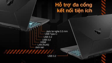 Laptop Asus TUF Gaming A15 FA506NFR - HN113W (R7 7435HS, 16GB, 512GB, RTX 2050 4GB, Full HD 144Hz, Win11) - 13