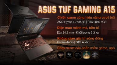 Laptop Asus TUF Gaming A15 FA506NFR - HN113W (R7 7435HS, 16GB, 512GB, RTX 2050 4GB, Full HD 144Hz, Win11) - 3