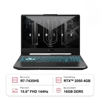 Laptop Asus TUF Gaming A15 FA506NFR - HN113W (R7 7435HS, 16GB, 512GB, RTX 2050 4GB, Full HD 144Hz, Win11) - 8
