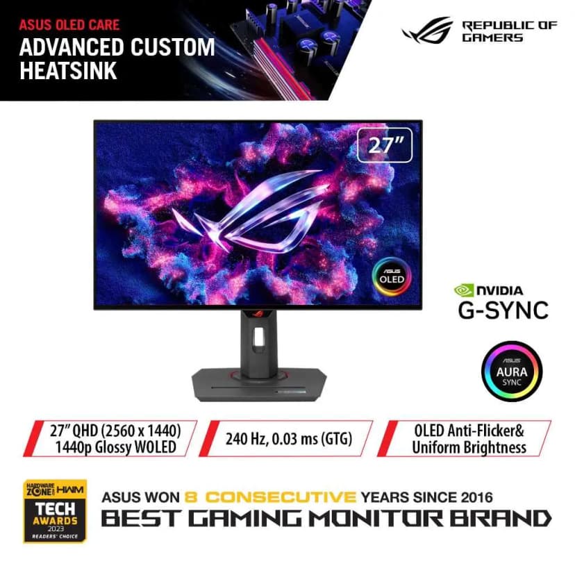 So sánh giá Màn hình Gaming Asus ROG Strix XG27AQDMG (26.5 inch, QHD, WOLED, 240Hz, 0.03ms) - Tìm sản phẩm giá rẻ nhất - Ảnh 5