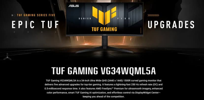So sánh giá Màn hình Gaming Asus TUF VG34WQML5A (34 inch, WQHD, VA, 250Hz, 1ms) - Tìm sản phẩm giá rẻ nhất - Ảnh 14