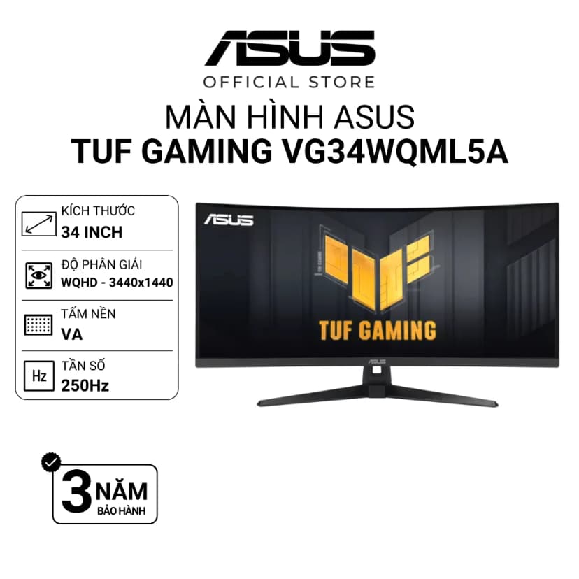 So sánh giá Màn hình Gaming Asus TUF VG34WQML5A (34 inch, WQHD, VA, 250Hz, 1ms) - Tìm sản phẩm giá rẻ nhất - Ảnh 3