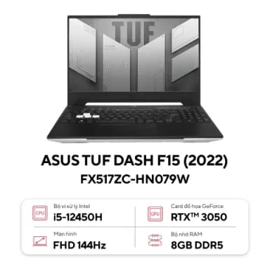 Laptop Asus TUF Gaming F15 FX507ZC4 - HN330W (i5 12500H, 16GB, 512GB, RTX 3050 4GB, Full HD 144Hz, Win11) - 12