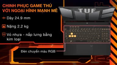 Laptop Asus TUF Gaming F15 FX507ZC4 - HN330W (i5 12500H, 16GB, 512GB, RTX 3050 4GB, Full HD 144Hz, Win11) - 5