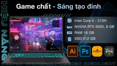 Laptop Asus Gaming V16 V3607VH - RP084W (Core 5 210H, 16GB, 512GB, RTX 5050 8GB, WUXGA 144Hz, Win11) - 12