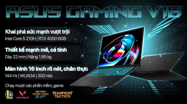 Laptop Asus Gaming V16 V3607VU - RP192W (Core 5 210H, 16GB, 512GB, RTX 4050 6GB, WUXGA 144Hz, Win11) - 2