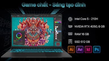 Laptop Asus Gaming V16 V3607VU - RP192W (Core 5 210H, 16GB, 512GB, RTX 4050 6GB, WUXGA 144Hz, Win11) - 15