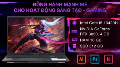Laptop Asus Gaming Vivobook K3605VC - RP364W (i5 13420H, 16GB, 512GB, RTX 3050 4GB, WUXGA 144Hz, Win11) - 20