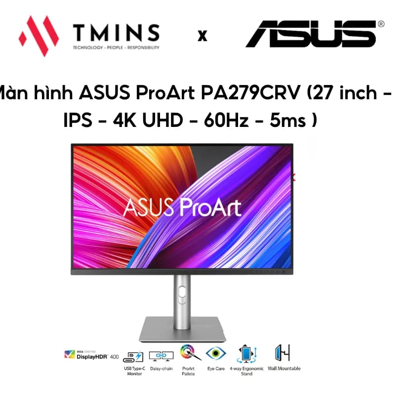 Màn hình Asus ProArt PA279CRV (27 inch, 4K, IPS, 60Hz, 5ms) - Giá rẻ nhất hôm nay - Ảnh 4
