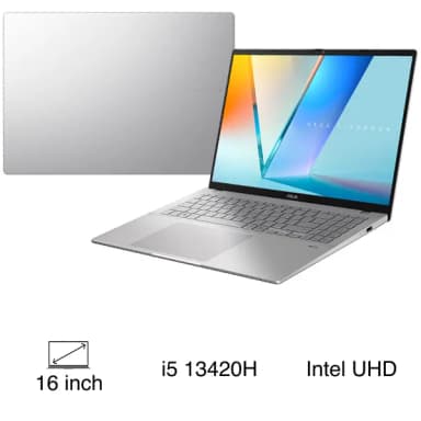 Laptop Asus Vivobook S16 S3607VA - RP055WS (i5 13420H, 16GB, 512GB, WUXGA 144Hz, OfficeH24+365, Win11)