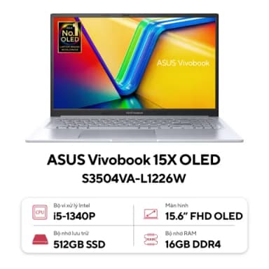 Laptop Asus Vivobook S16 S3607VA - RP055WS (i5 13420H, 16GB, 512GB, WUXGA 144Hz, OfficeH24+365, Win11) - 19