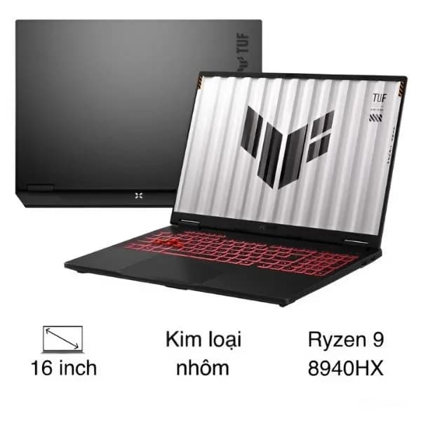 Laptop Asus TUF Gaming A16 FA608PP - RV089W (R9 8940HX, 16GB, 512GB, RTX5070 8GB, WUXGA 165Hz, Win11) - Giá rẻ nhất hôm nay - Ảnh 1